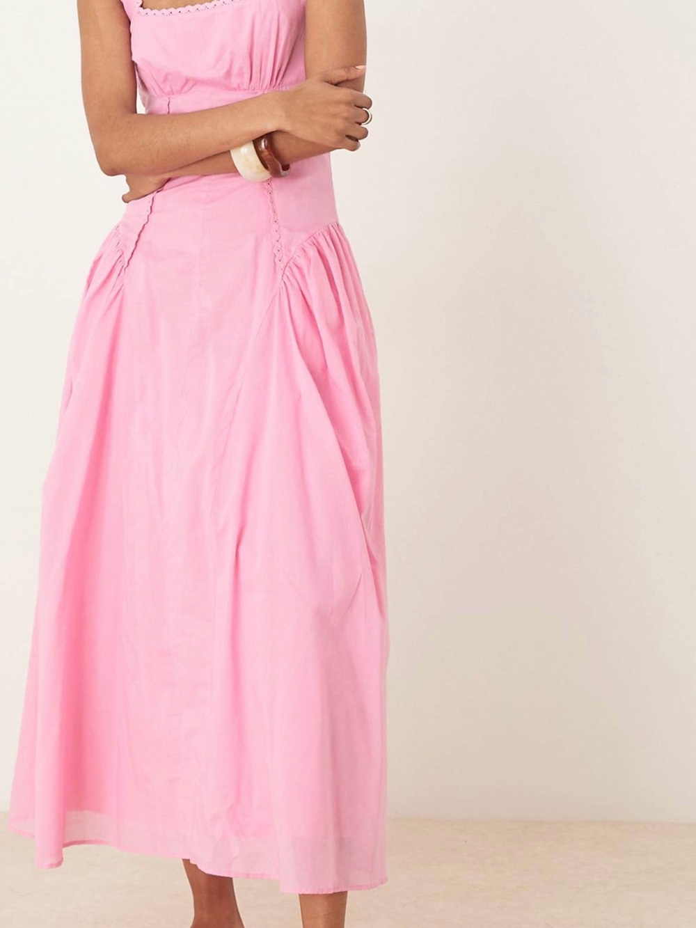 Pink Square-Neck Sundress - Picture 3 of 4